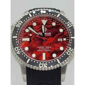 Deep Blue Red Abalone Master 1k Auto 44mm Diver